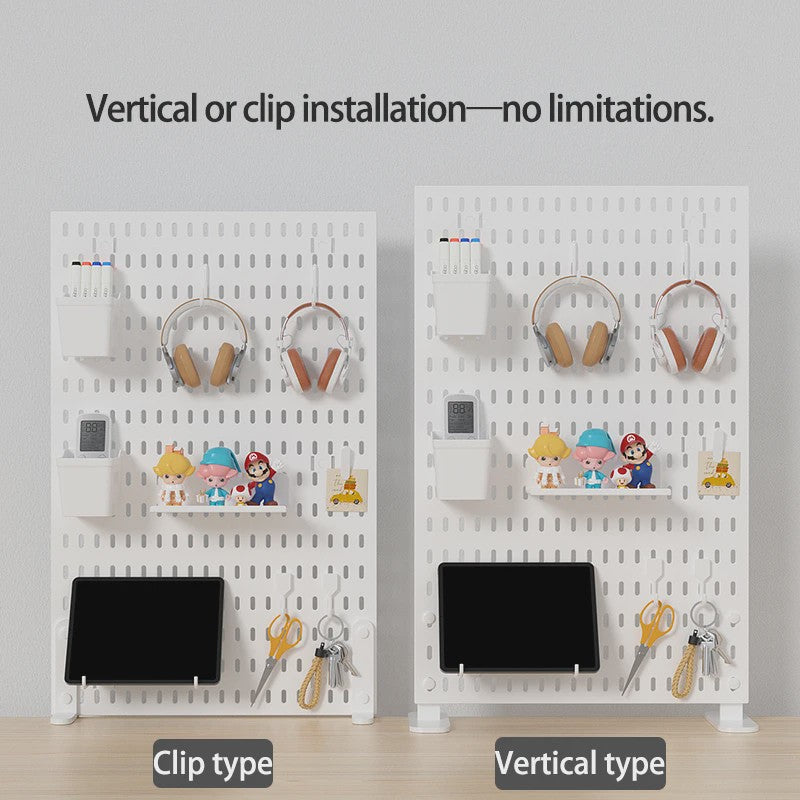 Modulaire Bureau Pegboard Organizer - Wandmontage, Staand & Clip-on