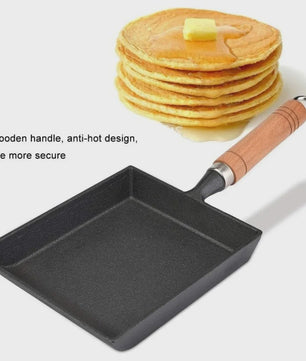 Gietijzeren Vierkante Koekenpan - Ideaal voor Tamagoyaki, Eieren & Pannenkoeken