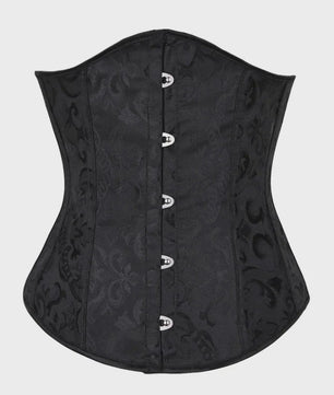 Bloemenprint Underbust Corset met Push-Up Effect - Sexy Gothic Stijl