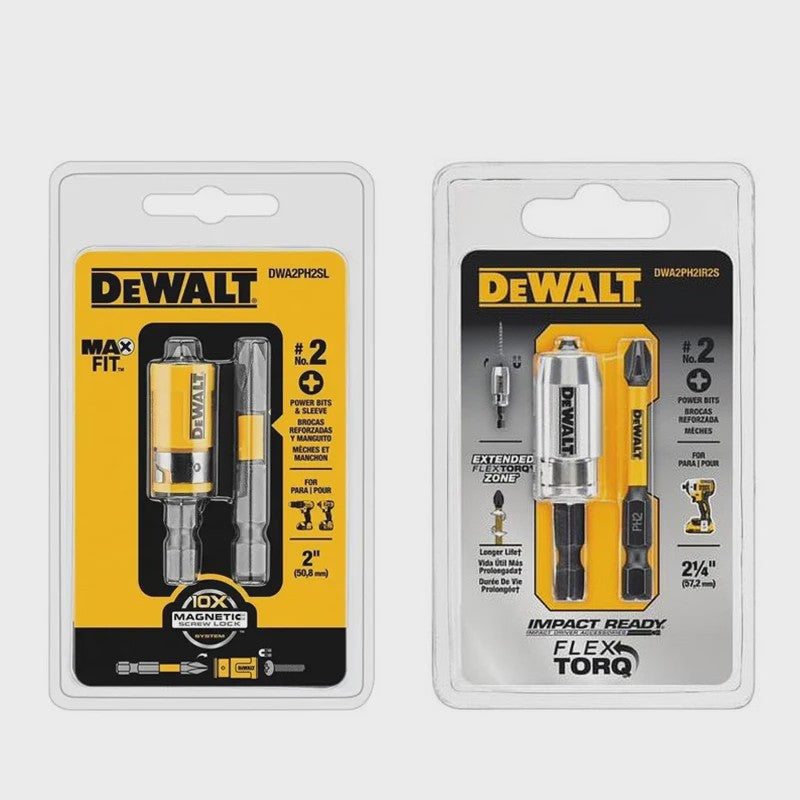 DEWALT PH2 Impact Schroefbits Set - 2 Stuks