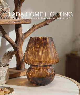 Glazen Mushroom Tafellamp - Sfeervolle Slaapkamerlamp met USB & Kleurinstelling