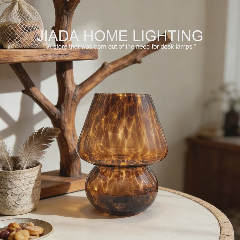 Glazen Mushroom Tafellamp - Sfeervolle Slaapkamerlamp met USB & Kleurinstelling