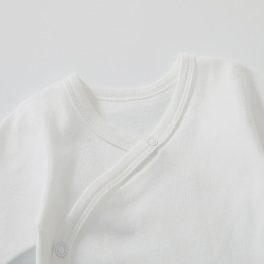 Newborn Baby Kimono Shirt Lange Mouw 100% Katoen - Makkelijk Aan & Uit