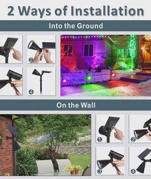 Waterdichte Solar Spotlight met 7 LED's - Tuinverlichting op Zonne-energie