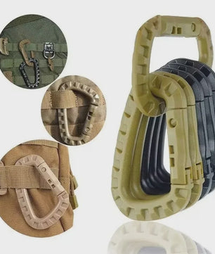 Tactische Karabijnhaak Clips D-Ring Gespen - Set van 1-10 Stuks voor Outdoor & Backpacking