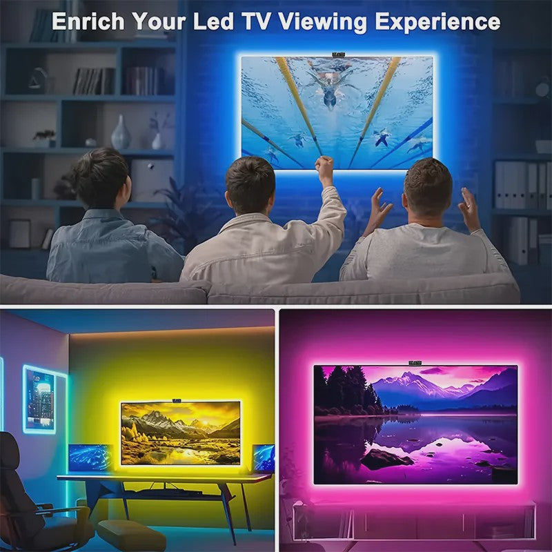 RGBIC LED TV Achtergrondverlichting met Camera & Muziek Sync - Smart Ambient Lighting voor 55-75 inch TV's