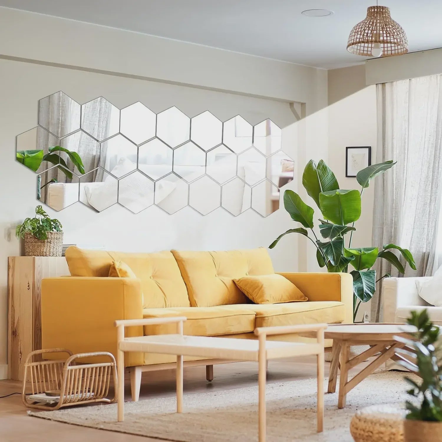 Zelfklevende Hexagon Spiegel Wandstickers - 3D Decoratie voor Elke Ruimte - DIY