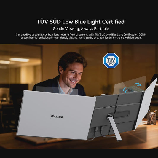 Blackview DCM8 Draagbare Triple Monitor - 15.3" IPS FHD, 100W PD, Plug & Play