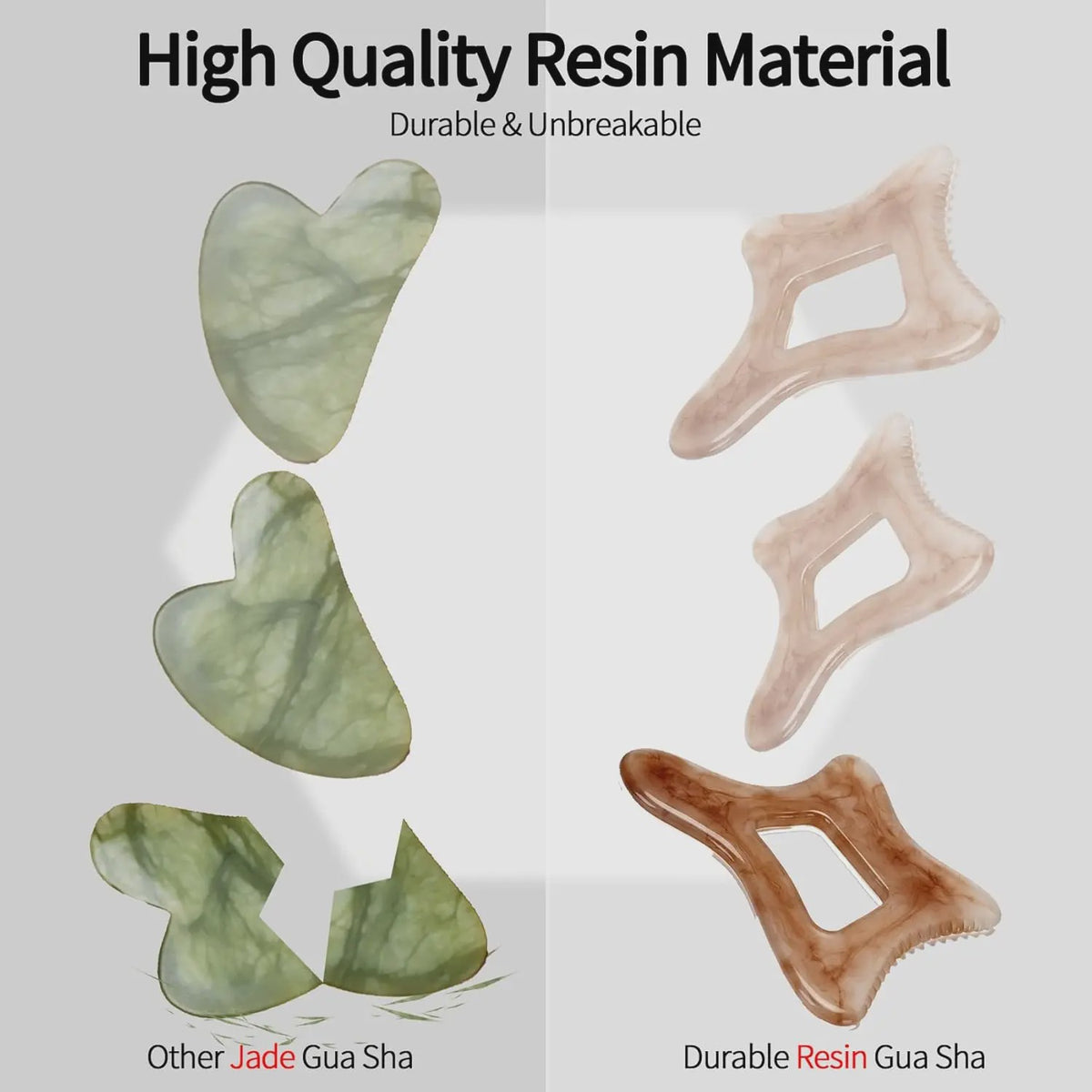 Grote Resin Gua Sha Schraper voor Lichaam en Gezicht - Lymfedrainage & Cellulitis Massage