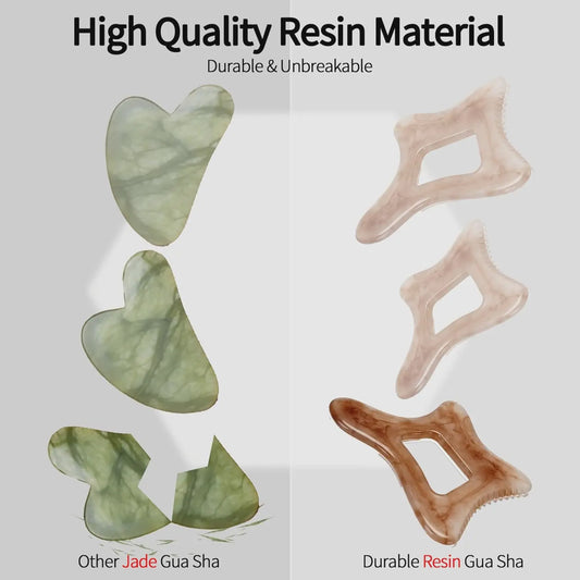 Grote Resin Gua Sha Schraper voor Lichaam en Gezicht - Lymfedrainage & Cellulitis Massage