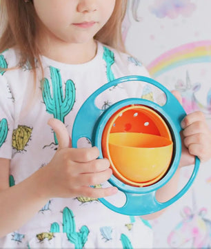 Anti-Knoei Gyro Kom voor Baby's - 360° Draaibaar en Omvalbestendig Voerbakje