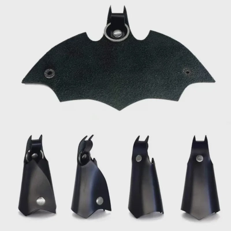 Stoere Batman Bat-vormige Leeren Sleutelhanger voor Auto, Tas & Taille - Uniseks Accessoire