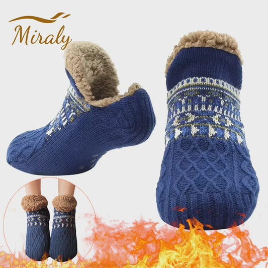 Super Warme Unisex Huissokken met Pluche Voering - Antislip & Comfortabel voor Winter