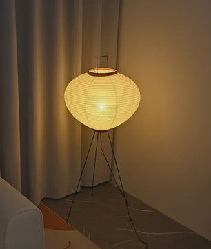 Japanse Rijstpapieren Vloerlamp - Wabi Sabi Design - Noguchi Stijl