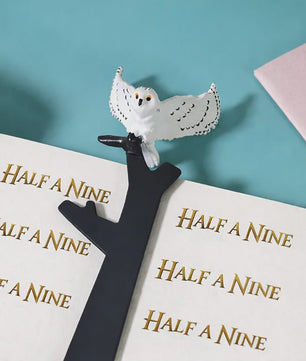 3D Sneeuwuil Boekenlegger met Tak - Uniek Leessieraad voor Boekenliefhebbers