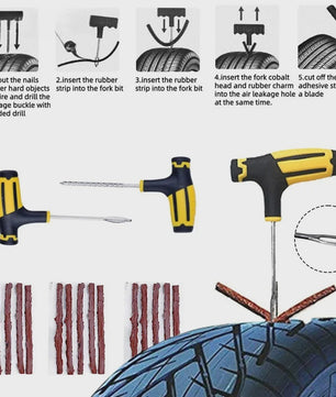Universele Bandenreparatieset - Noodreparatiegereedschap voor Auto, Motor, Vrachtwagen