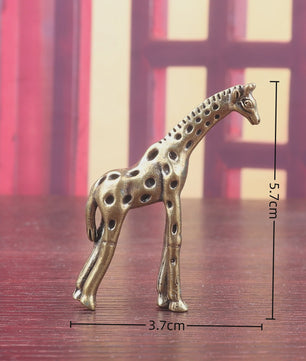 Koperen Giraffe Figuur - Decoratief Ornament voor Huis en Thee Ceremonie