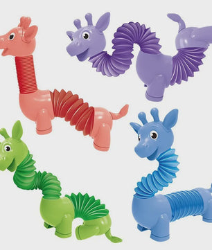 Fidget Pop Tubes Dieren: Dinosaurussen, Dolfijnen, Honden & Haaien - Stressverlichters voor Kinderen