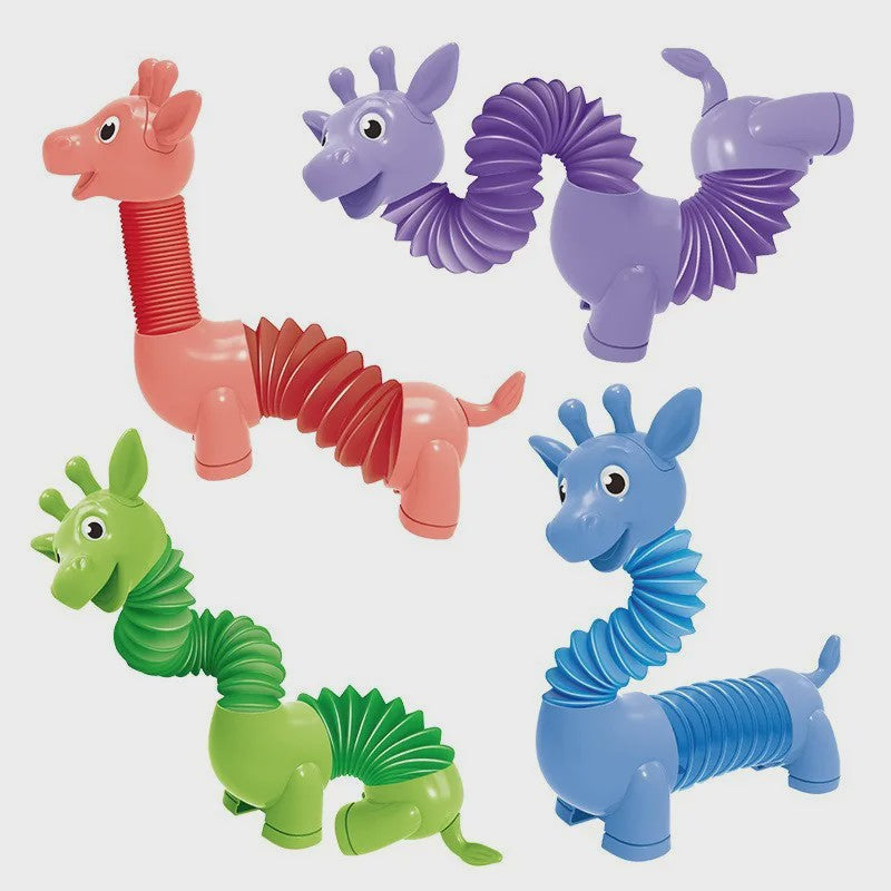 Fidget Pop Tubes Dieren: Dinosaurussen, Dolfijnen, Honden & Haaien - Stressverlichters voor Kinderen