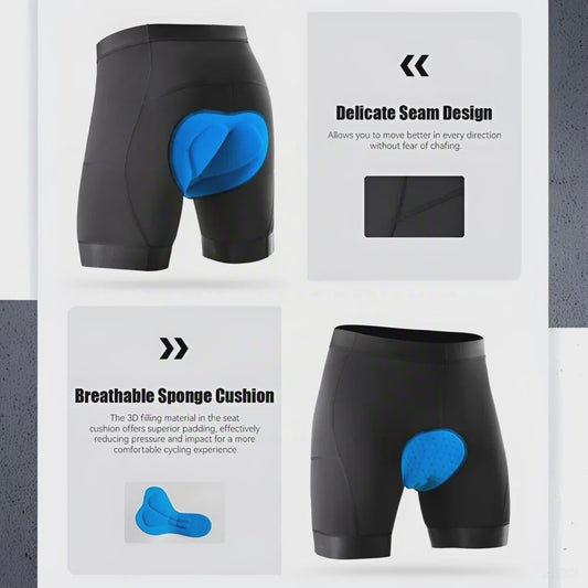 Heren Fietsbroek Performance met 3D Zeem - Ademend, Sneldrogend, 3 Zakken