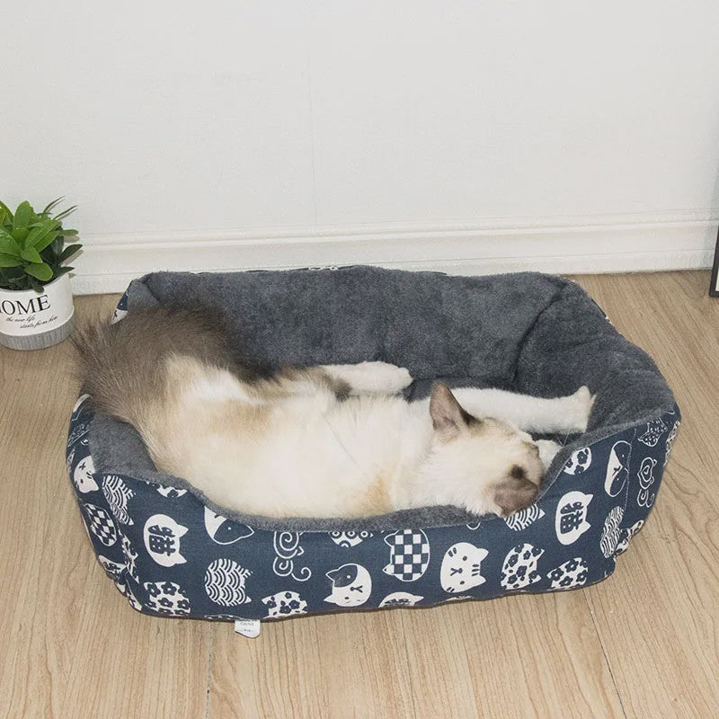 Warm Winter Huisdier Bed - Comfortabel Hondenkussen & Kattenmand voor Puppy's en Grotere Honden