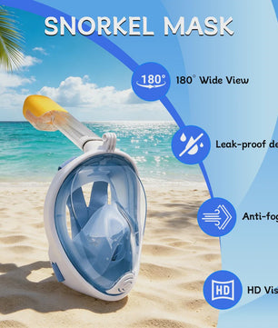 Full Face Duikmasker met Anti-Condens & Droog Systeem - Veilig Snorkelen & Zwemmen