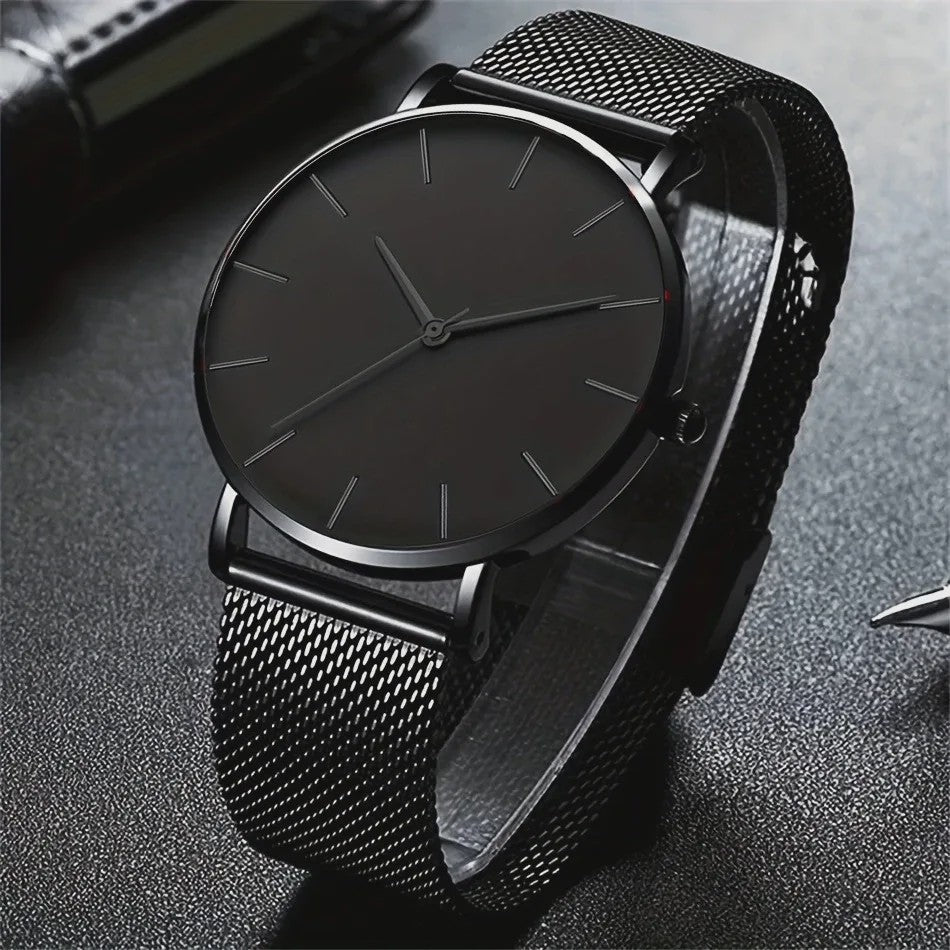 Luxe Herenhorloge met Slim Mesh Band - Stijlvol en Waterdicht