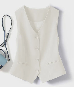 Stijlvol Dames Blazer Vest met Opstaande Kraag - Elegante Kantoor Outwear Lente/Herfst