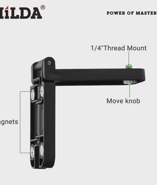HILDA Mini Laser Level Muurbeugel met 180° Verstelbaarheid en Sterke Magneet