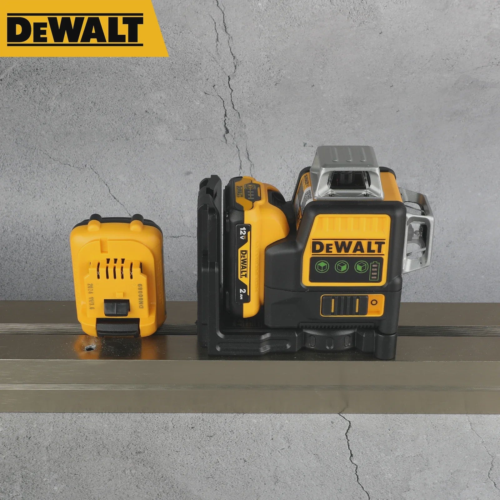 DeWalt DW089LG 12V Groene Laserwaterpas - 360° Horizontaal/Verticaal, 12 Lijnen