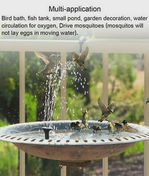 Drijvende Solar Fontein Pompen (13/16/18cm) - Verfraai Vogelbad & Tuinvijver
