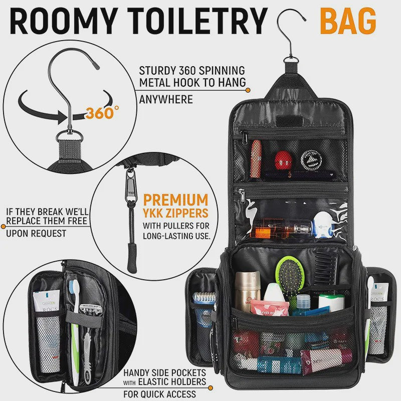 Grote Hangende Reis Toilettas Organizer - Waterdicht & Met Haak