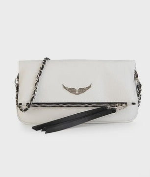 Luxe Dames Crossbody Tas met Ketting en Diamant Accent - Franse Stijl