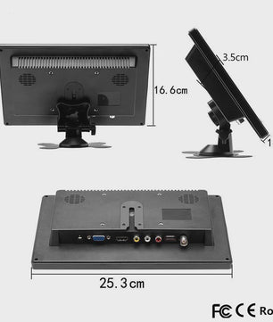 Podofo 10.1 Inch HD LCD Monitor: Veelzijdige Headrest Scherm met HDMI, VGA, USB & meer