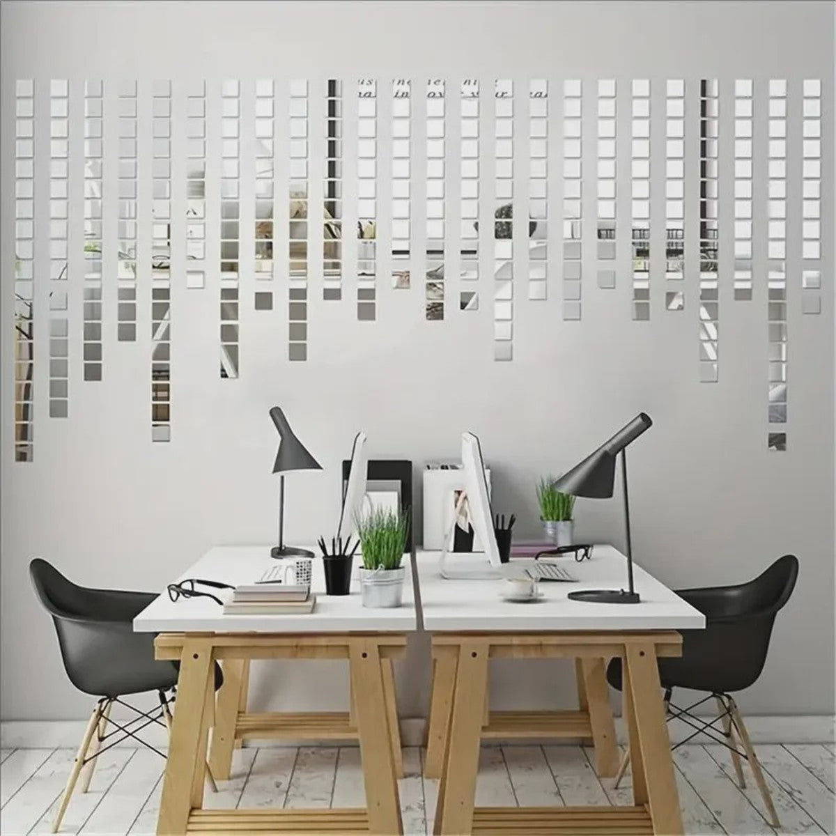 50x Mini Spiegeltegels Vierkant 3cm Glas Mozaïek voor Knutselen & Decoratie