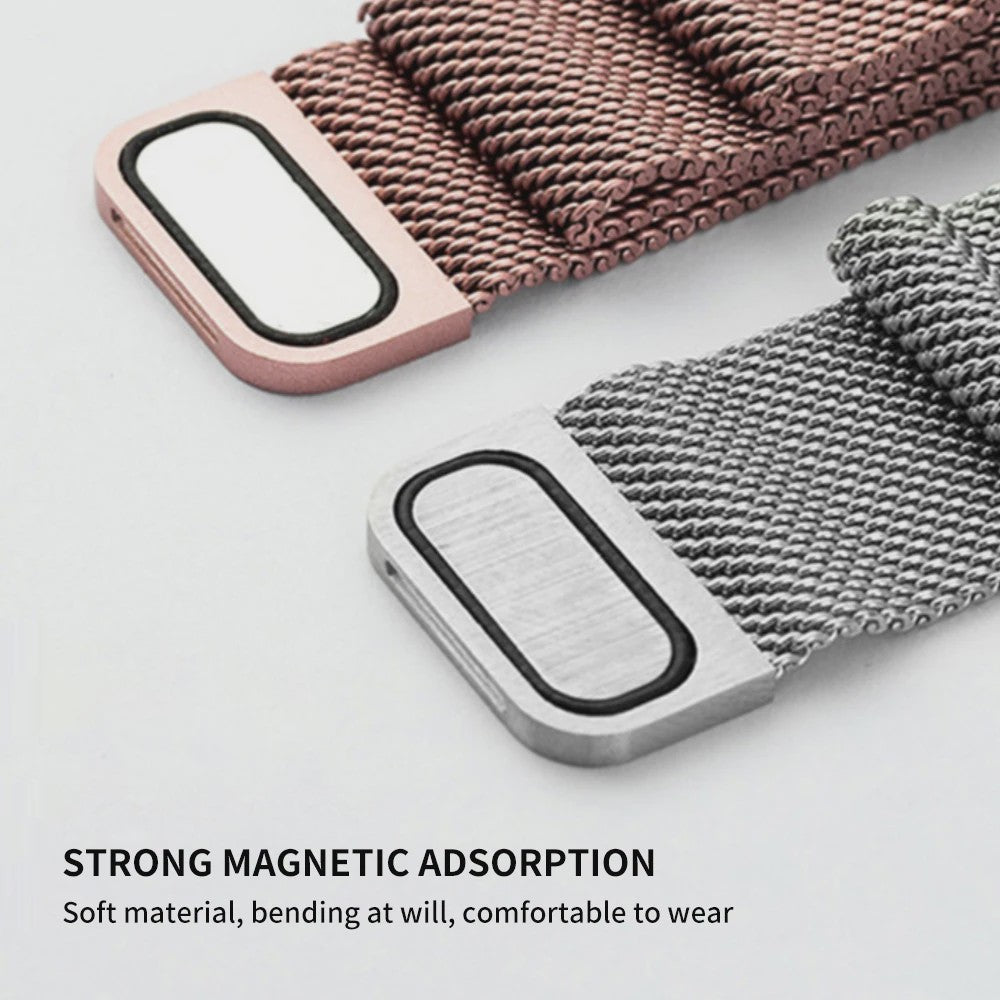 Milanese Band voor Apple Watch Ultra 2/3 49mm & Series 1-11 (38-45mm) - Roestvrij Staal, Magnetische Sluiting