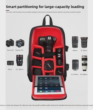 Professionele Camera Rugzak - Lichtgewicht, Grote Capaciteit voor Canon, Nikon, Sony