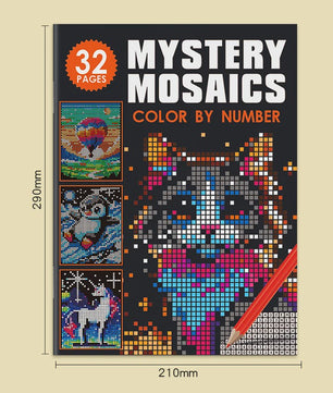 Mysterieus Mozaïek Kleurboek per Nummer: 32 Pagina's Pixel Art voor Volwassenen