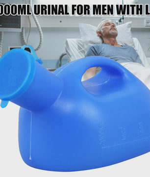 2000ml Dik Heren Urinaal met Deksel - Draagbare Plasfles voor Camping, Reizen & Thuis