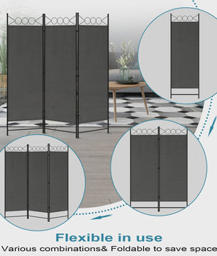 Vrijstaande Kamerverdeler en Privacy Scherm - 3 Panelen voor Binnen & Buiten