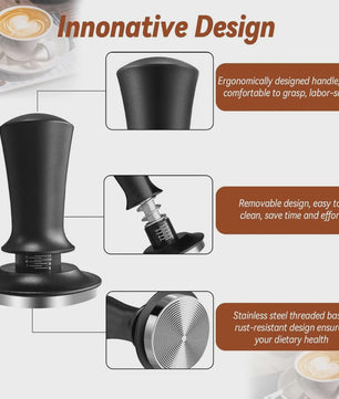Professionele Koffie Tamper 51/53/58mm - Roestvrij Staal Basis - Barista Tool