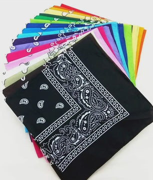 Modieuze Katoenen Bandana Sjaal 54x54cm - Paisley Print voor Dames & Heren