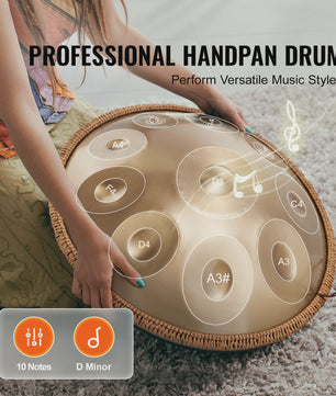 22-inch D Minor Handpan Drum: Helend Geluid voor Beginners