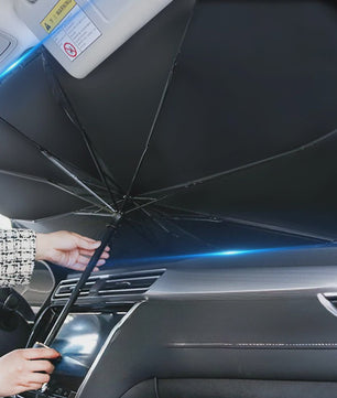 Universeel Auto Voorruit Zonnescherm Paraplu - Opvouwbaar & Compact