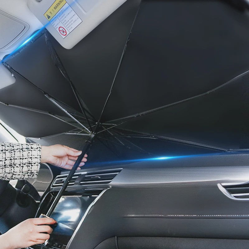 Universeel Auto Voorruit Zonnescherm Paraplu - Opvouwbaar & Compact