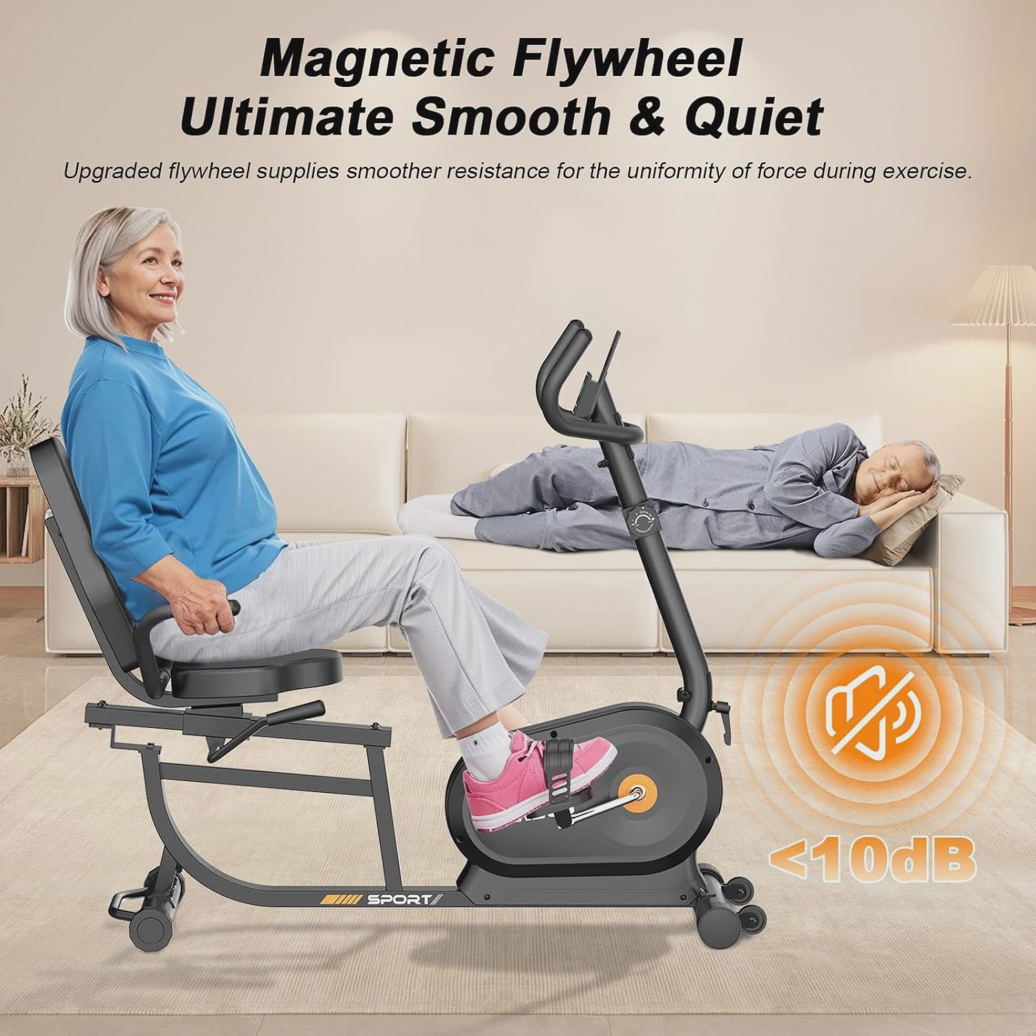 Gartistgo Hometrainer: 5-in-1 Recumbent Fiets met 16 Weerstandsniveaus, Rugleuning & LCD