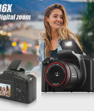 4K Digitale Fotocamera & Camcorder met 16MP, 16x Zoom - Perfect voor Vloggen, Feesten & Reizen