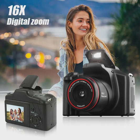4K Digitale Fotocamera & Camcorder met 16MP, 16x Zoom - Perfect voor Vloggen, Feesten & Reizen