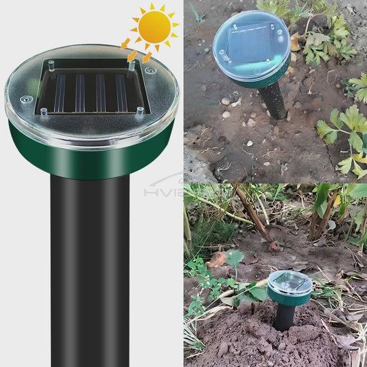 Solar Ongedierteverjager Sonic Ultrasoon - Mollen, Muizen & Knaagdieren Wekker