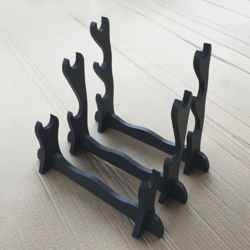 Houten Katana Standaard & Zwaardrek - Vloerdisplay voor Japanse Zwaarden en Sabels
